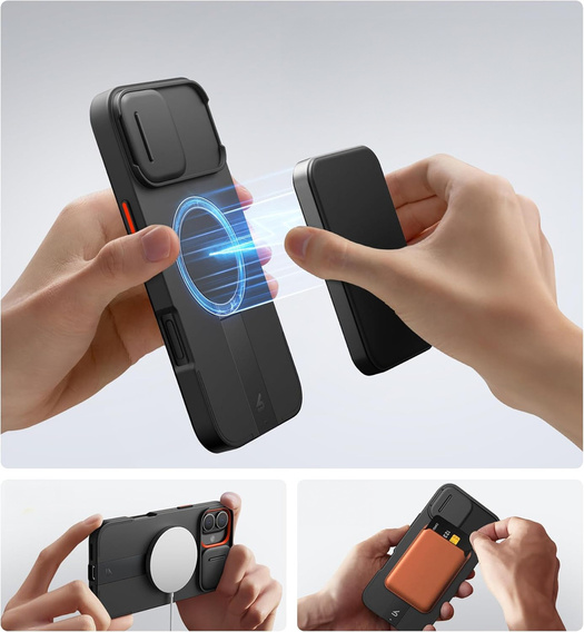 Θήκη για iPhone 12 / 12 Pro, Suritch Shockproof, για MagSafe, μαύρη