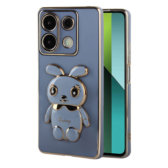 Θήκη για Xiaomi Redmi Note 13 Pro 5G, Rabbit, μπλε + μετριασμένο γυαλί 9H