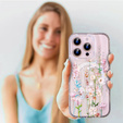 Μαγνητική θήκη με floral laser σχέδιο για iPhone 16 Pro