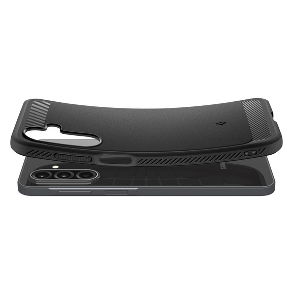 θήκη Spigen για Samsung Galaxy A16 4G/ 5G, Rugged Armor MagSafe, μαύρη + μετριασμένο γυαλί 9H