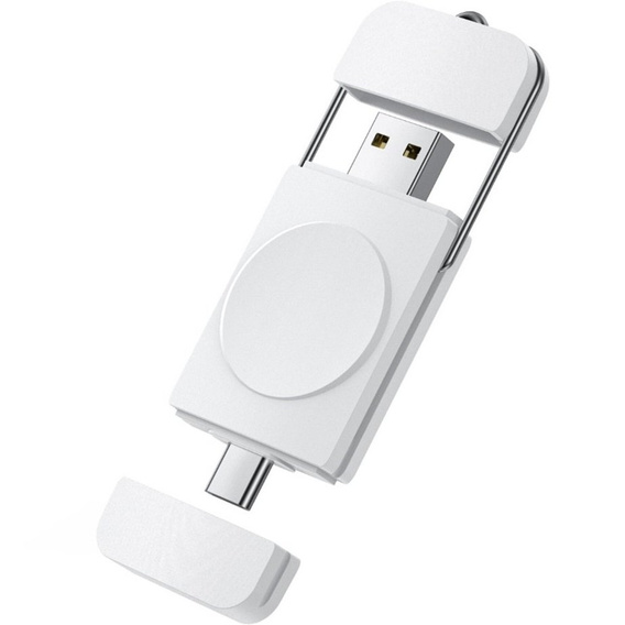 Επαγωγικός φορτιστής για Apple Watch 1/2/3/4/5/6/7/8/SE, Λευκό