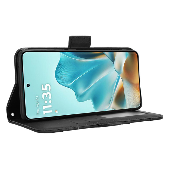 Θήκη με πτερύγιο για Motorola Edge 60 / 60 Fusion, Card Slot, μαύρη