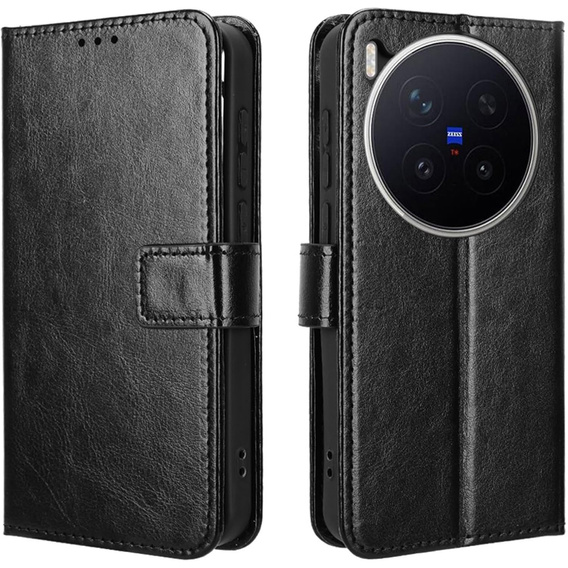 Θήκη με πτυσσόμενο καπάκι Crazy Horse Wallet για Vivo X300 Pro