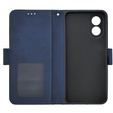 Θήκη με πτερύγιο για Oppo A58 4G, Card Slot, μπλε