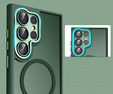 Θήκη για Samsung Galaxy S25 Ultra, για MagSafe, ERBORD Μatt Case, πράσινη + Γυαλί οθόνης
