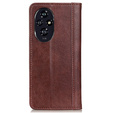 θήκη με πτερύγιο για Samsung Galaxy S25 Edge, Split Leather, καφέ