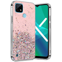 Θήκη για Realme C21Y / C25Y, Glittery, ροζ