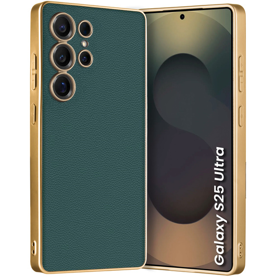 Θήκη για Samsung Galaxy S25 Ultra, GKK Leather, πράσινη