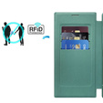 Θήκη με πτερύγιο για Samsung Galaxy S23 Ultra, RFID Wallet MagSafe CamShield, πράσινη