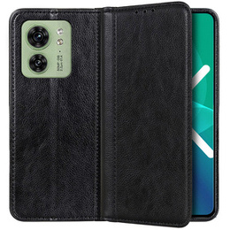 Θήκη για Motorola Edge 40 5G, Wallet Litchi Leather, μαύρη