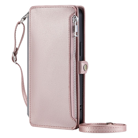 Θήκη με πτερύγιο για Xiaomi Redmi 14C / Xiaomi Poco C75, Wallet Zipper Pocket, ροζ