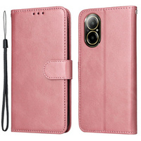 Θήκη με πτερύγιο για Realme C67, Leather Wallet, ροζ rose gold