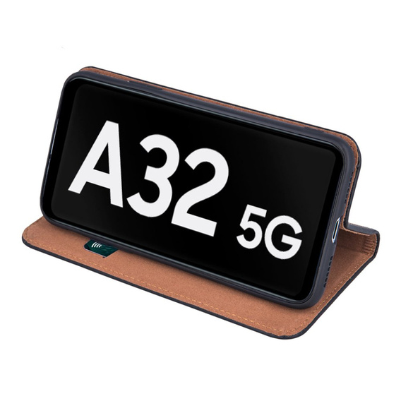 Θήκη με πτερύγιο για Samsung Galaxy A32 5G, Split Leather Wallet, μαύρη