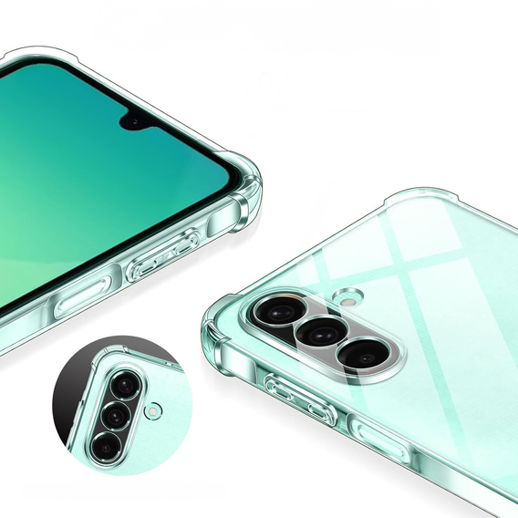 Θήκη για Samsung Galaxy A26, Erbord Dropproof, διαφανής + γυαλί