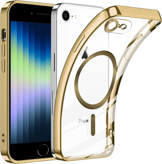 Θήκη για iPhone 7 Plus / 8 Plus, Electro MagSafe, χρυσή + Γυαλί για την οθόνη