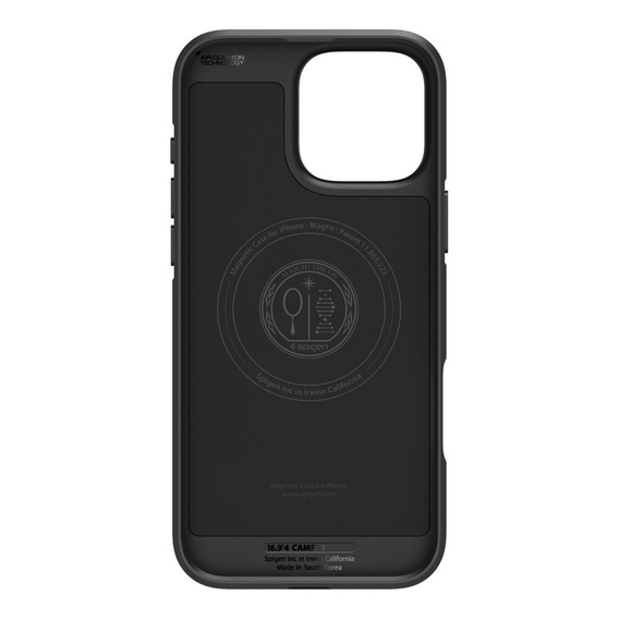 θήκη Spigen για iPhone 16 Pro, Core Armor MagSafe, μαύρη + μετριασμένο γυαλί 9H
