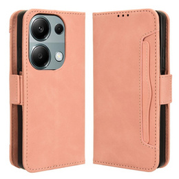 Θήκη με πτερύγιο για Xiaomi Redmi Note 13 Pro 4G / Xiaomi Redmi Note 14S / Xiaomi Poco M6 Pro 4G, Card Slot, ροζ