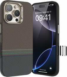 BENKS Kevlar Magnetic Armor Pro Prestige 600D Y065 θήκη για MagSafe με ενεργό κουμπί για iPhone 16 Pro