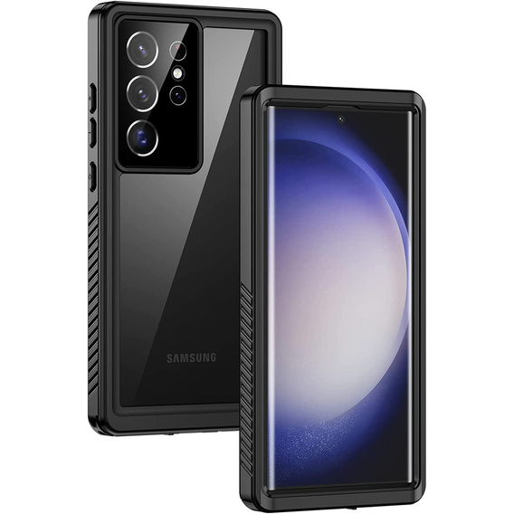 Αδιάβροχη θήκη IP68 για το Samsung Galaxy S23 Ultra, μαύρη