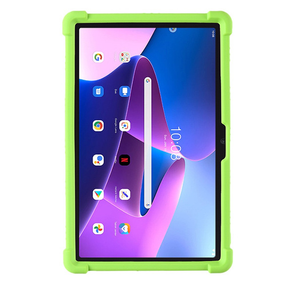 Θήκη σιλικόνης για Lenovo Tab M10 Plus 10.6 Gen 3 TB-125F TB-128F, Impact, θωρακισμένη, πράσινη