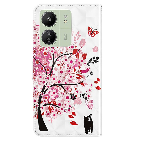 Θήκη με πτερύγιο για Xiaomi Redmi 13C / Poco C65, Wallet, Cat & Tree