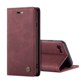 θήκη CASEME για iPhone 7/8/SE 2020/SE 2022, Leather Wallet Case, μπορντό