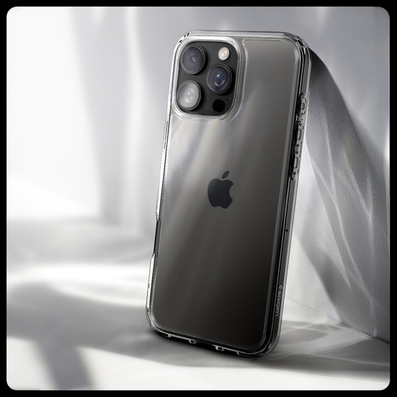 θήκη Spigen για iPhone 16 Pro Max, Ultra Hybrid, διαφανής + μετριασμένο γυαλί 9H