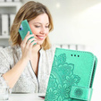 Θήκη με πτερύγιο για Xiaomi Redmi Note 12 5G / POCO X5 5G, Mandala Flower, πράσινη