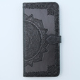 Θήκη με πτερύγιο για Xiaomi 13T / 13T Pro, Mandala, μαύρη