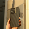 Θήκη για iPhone 16 Pro, θωρακισμένη Nillkin, Carbon Fiber, για Magsafe, χρυσή