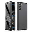θήκη για το Samsung Galaxy S23 Plus, Magnetic Dual Glass, μαύρη