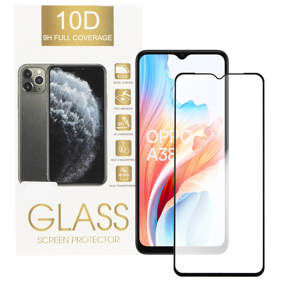 Μετριασμένο γυαλί 3D για Oppo A18 4G / A38 4G, μαύρη