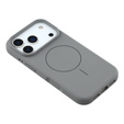 Θήκη σιλικόνης για iPhone 17 Pro, για MagSafe, αντικραδασμική, γκρι