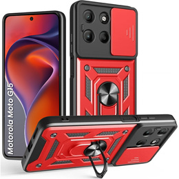 Θήκη για Motorola Moto G15 / Motorola Moto G15 Power, CamShield Slide, κόκκινη