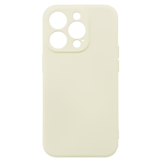 Θήκη για iPhone 15 Pro, Silicone Lite, κρεμ χρώματος