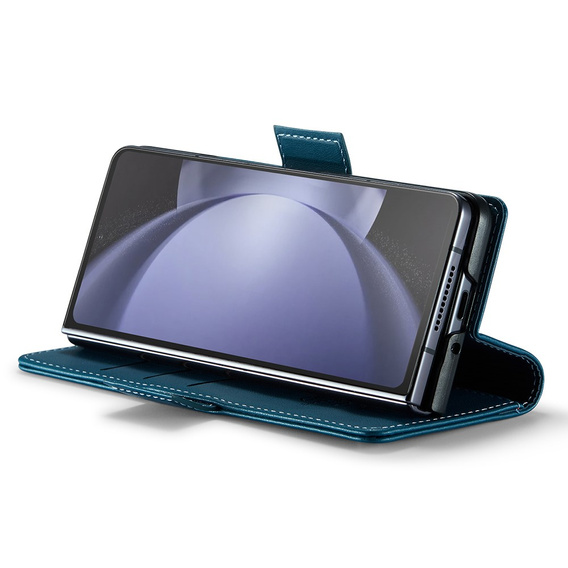 CASEME flip case για Samsung Galaxy Z Fold6 5G, Litchi Wallet, μπλε