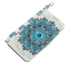 Θήκη με πτερύγιο για Samsung Galaxy A54 5G, Wallet mandala, λευκή