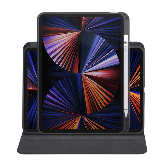 Θήκη για iPad Pro 11" 2022/2021/2020 (4/3/2 gen.), με υποδοχή γραφίδας, περιστρεφόμενη κατά 360°, μαύρη
