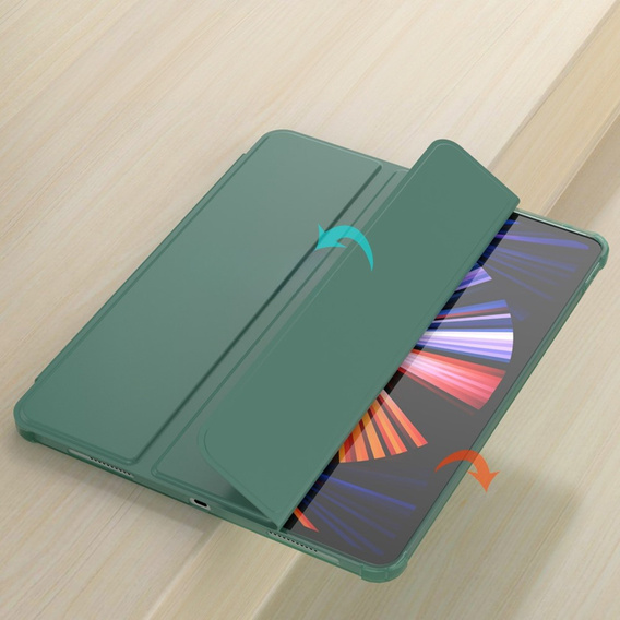 Θήκη για iPad Pro 12.9" 2022/2021/2020 (6/5/4 gen.), Smart Pencil, με υποδοχή γραφίδας, πράσινη