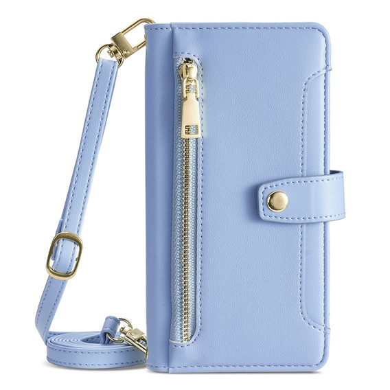 Θήκη με πτερύγιο για iPhone 14, Wallet Zipper Pocket, μπλε