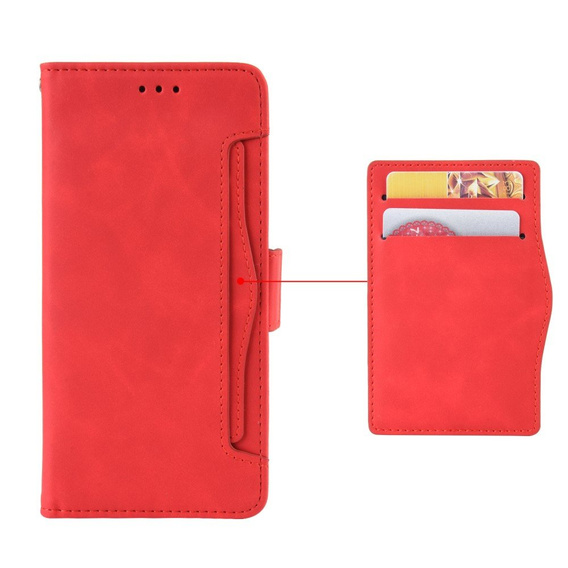 Θήκη με πτερύγιο για Xiaomi Redmi Note 8 Pro, Card Slot, κόκκινη