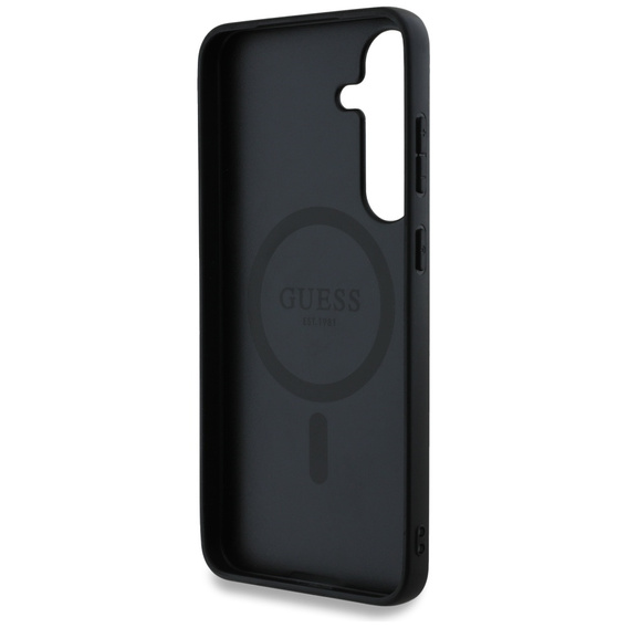 GUESS Θήκη για Samsung Galaxy S25, 4G Ring Classic Logo, γκρι
