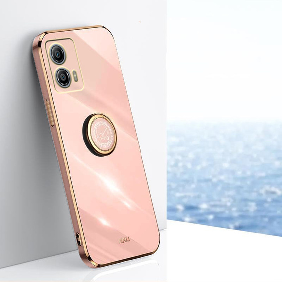 Θήκη για Motorola Moto G53 5G, Electro Ring, ροζ rose gold