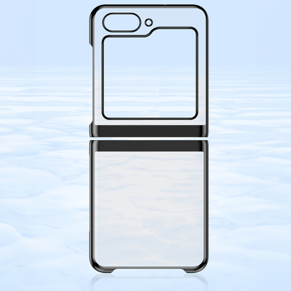 Θήκη για Samsung Galaxy Z Flip7 FE / Z Flip6, PC Case, διαφανής / μαύρη