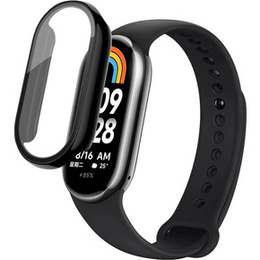 Θήκη 2σε1 + γυαλί μετριασμένο για Xiaomi Smart Band 10 / 9 / 8, μαύρη
