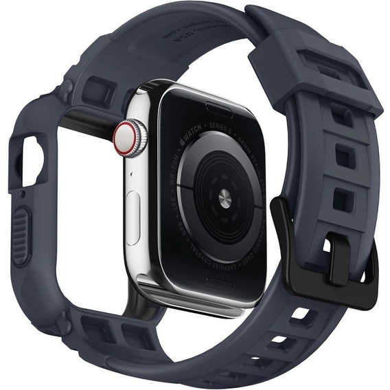 Λουράκι με θήκη Spigen για Apple Watch 4/5/6/7/8/9/SE 44/45mm, Rugged Armor Pro charcoal grey