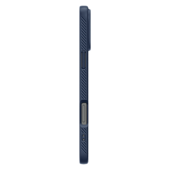 θήκη Spigen για iPhone 16 Pro, Liquid Air, σκούρο μπλε + μετριασμένο γυαλί 9H