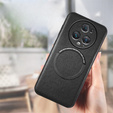 Θήκη για Honor Magic 5 Pro, Leather Hybrid MagSafe, μαύρη