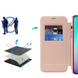 Θήκη με πτερύγιο για iPhone 15, RFID Wallet MagSafe CamShield, ροζ