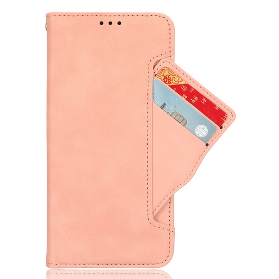 Θήκη με πτερύγιο για Xiaomi Poco F7 Ultra, Card Slot, ροζ